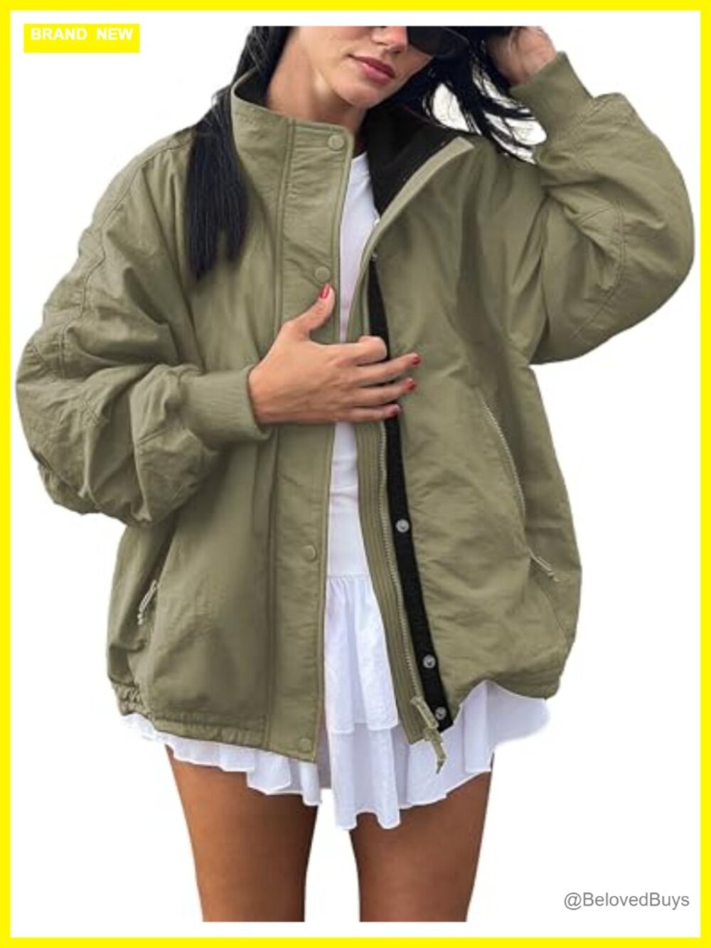Womens Windproof Fleece Lined Lightweight Outdoor Jacket